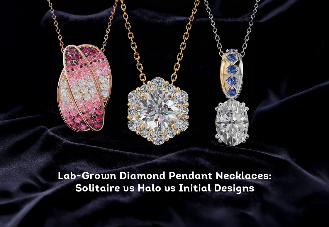 Lab-Grown Diamond Pendant Necklaces: Solitaire vs Halo vs Initial Designs